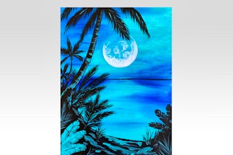 Paint Nite: Blue Ocean Silhouette